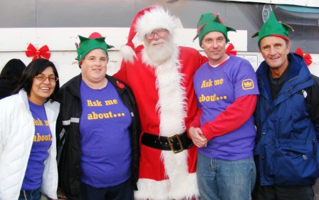 Santa and some of his Crown Point volunteers (Image Credit: The Crown Jewel)